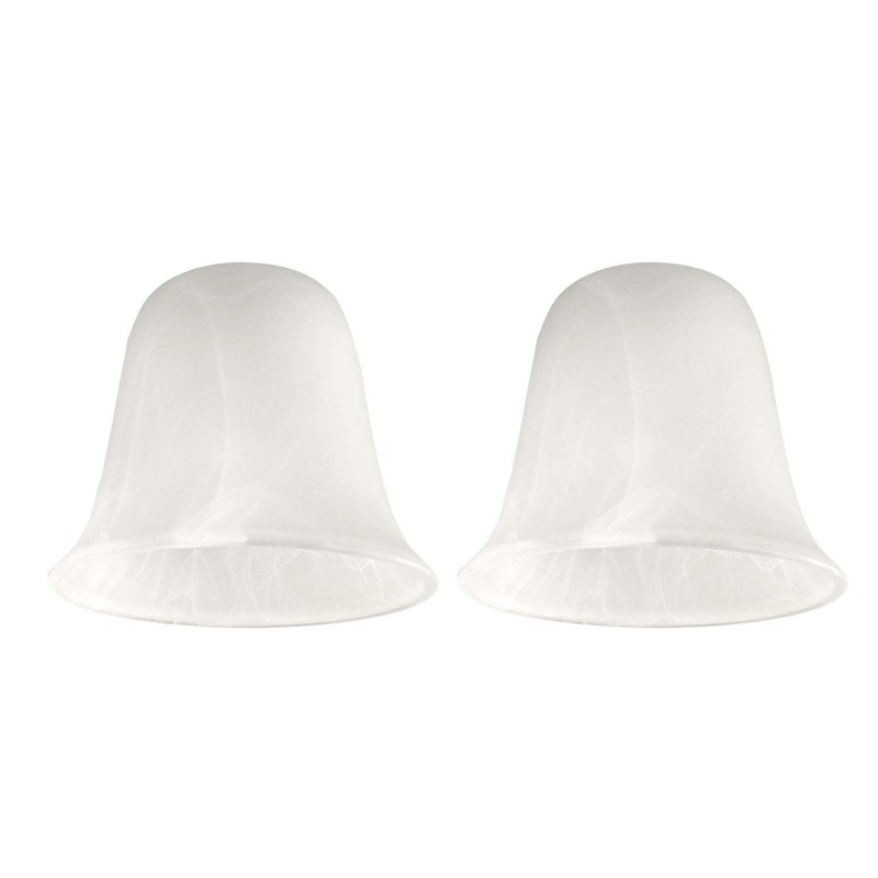 Giluta Bell Shaped Glass Shade, Alabaster Glass Shades Replacement for ceiling fan light wall light and pendant, Lipless with 1-5/8-inch Fitter Opening, 4 Pack - Image 1